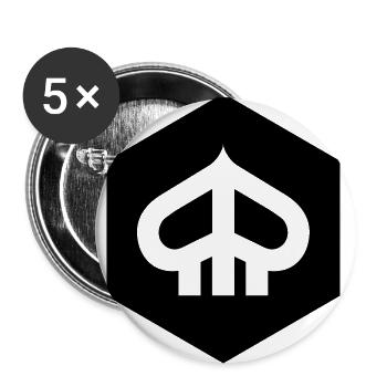 Tin roller hand switch Roller Skull O-Lack 2Takt - Buttons large 2.2''/56 mm (5-pack) - white - Front