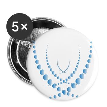 Optical illusion pattern shapes geometry gift - Buttons large 2.2''/56 mm (5-pack) - white - Front
