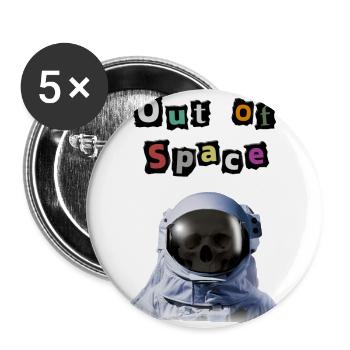 Out of Space - Travis Scott Style Astronaut - Buttons groß 56 mm (5er Pack) - Weiß - Vorne