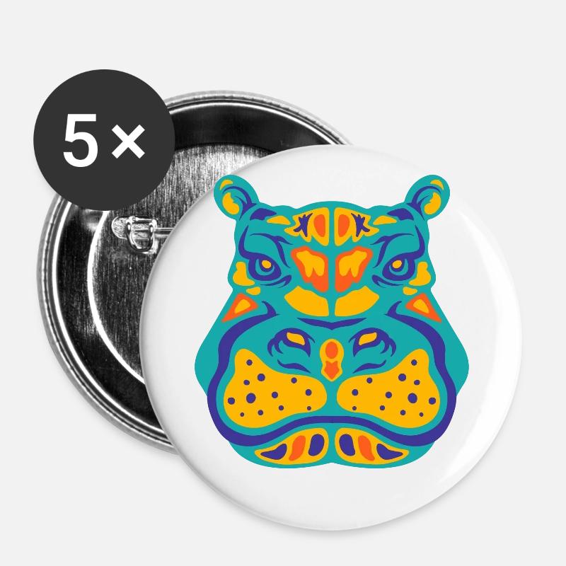 HIPPO - Buttons large 2.2''/56 mm (5-pack) - white