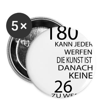 Darts Dart - Buttons groß 56 mm (5er Pack) - Weiß - Vorne