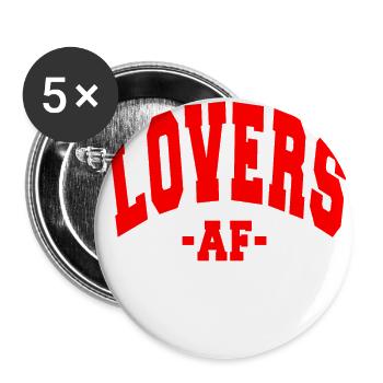 LOVERS AF VALENTINE'S DAY DAY SAYING WOMEN MEN - Buttons large 2.2''/56 mm (5-pack) - white - Front