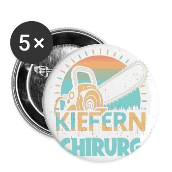 Kiefernchirurg - Buttons groß 56 mm (5er Pack) - Weiß - Vorne
