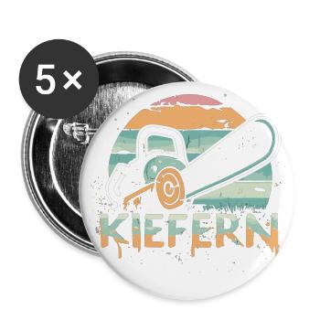 Kiefernchirurg - Buttons groß 56 mm (5er Pack) - Weiß - Vorne