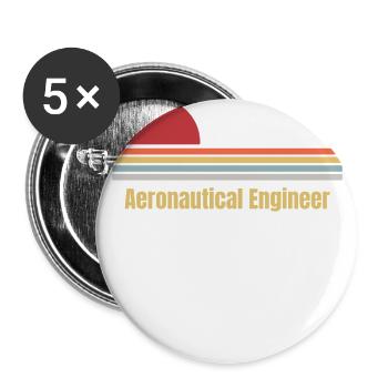 Aeronautical Engineer - Buttons groß 56 mm (5er Pack) - Weiß - Vorne