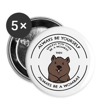 Wombat - Buttons large 2.2''/56 mm (5-pack) - white - Front