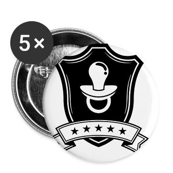 Schnuller Icon schild - Buttons groß 56 mm (5er Pack) - Weiß - Vorne