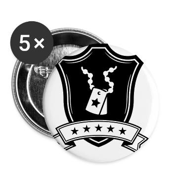 Abzeichen wappen - Buttons groß 56 mm (5er Pack) - Weiß - Vorne