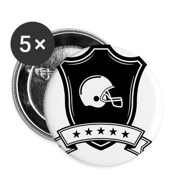 Casque de football Crest - Lot de 5 grands badges (56 mm) - blanc - Devant