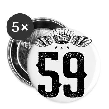 59 Number crown - Buttons large 2.2''/56 mm (5-pack) - white - Front