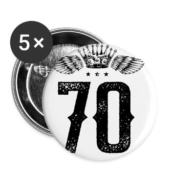 70 Number Crown - Buttons large 2.2''/56 mm (5-pack) - white - Front