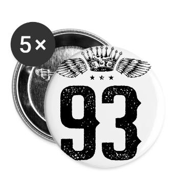 93 Number crown - Buttons large 2.2''/56 mm (5-pack) - white - Front