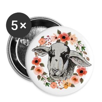 "Resi" Baby - Buttons groß 56 mm (5er Pack) - Weiß - Vorne