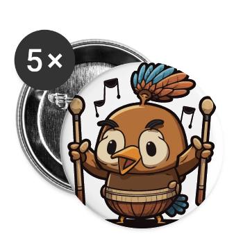 Thanksgiving Turquie - Lot de 5 grands badges (56 mm) - blanc - Devant