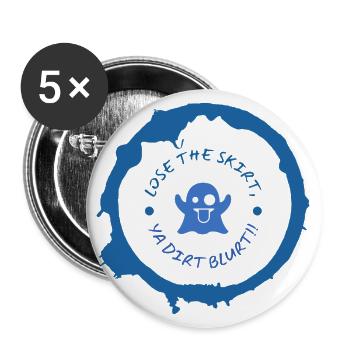 Verliere den Rock, du Dreck! - Buttons groß 56 mm (5er Pack) - Weiß - Vorne