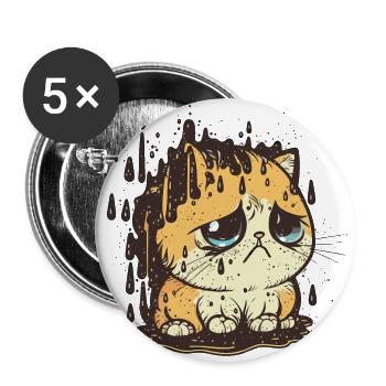 Regentag-Blues - Buttons groß 56 mm (5er Pack) - Weiß - Vorne