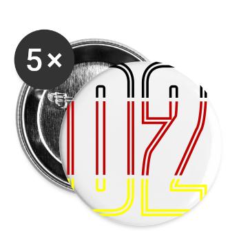 2 Zahl symbol Germany - Buttons groß 56 mm (5er Pack) - Weiß - Vorne