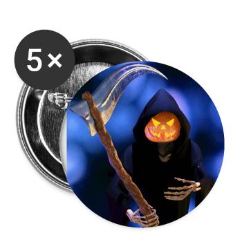 La Faucheuse pour Halloween - Lot de 5 grands badges (56 mm) - blanc - Devant