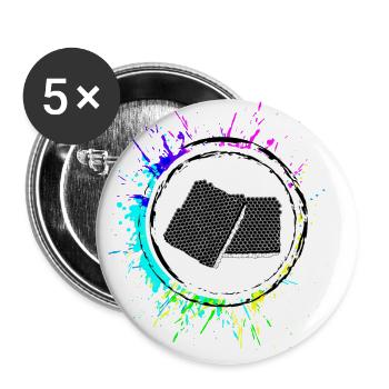 Imker symbol - Buttons groß 56 mm (5er Pack) - Weiß - Vorne
