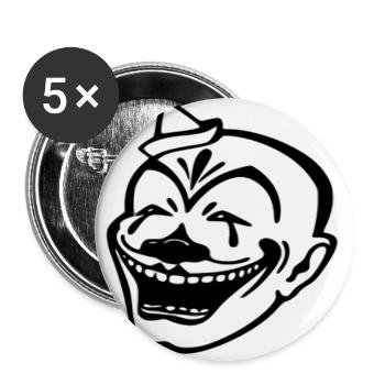 héros de clown - Lot de 5 grands badges (56 mm) - blanc - Devant