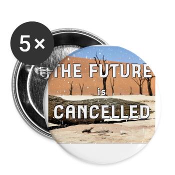 the future is cancelled Thoughtful Pessimist - Buttons large 2.2''/56 mm (5-pack) - white - Front