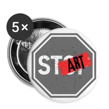 Zacznij tworzyć zamiast się zatrzymywać - Buttons groß 56 mm (5er Pack) - Weiß - Vorne