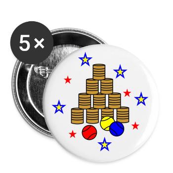 Can throwing litter on the booth of the fair Retro - Buttons large 2.2''/56 mm (5-pack) - white - Front