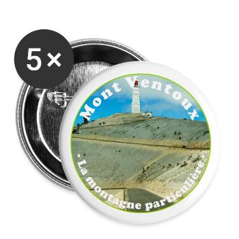 Rennradfahren auf dem Mont Ventoux - Buttons groß 56 mm (5er Pack) - Weiß - Vorne