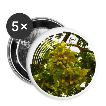 Im Herbst fallen Eicheln von den Bäumen - Buttons groß 56 mm (5er Pack) - Weiß - Vorne