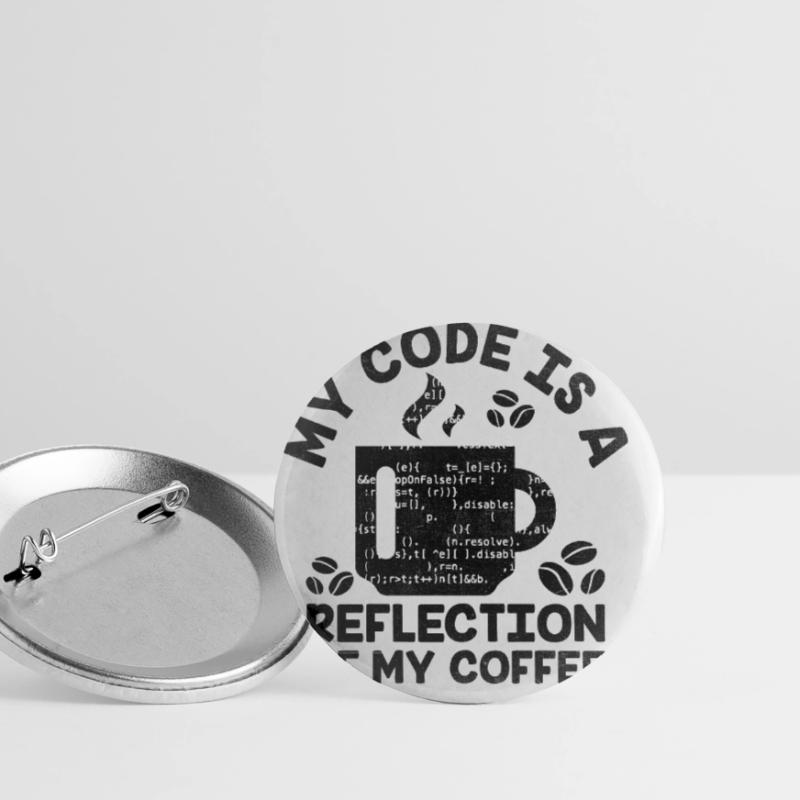Café Codage Programmeur Codeur Développeur Nerd Coff Lot de 5 grands badges (56 mm)