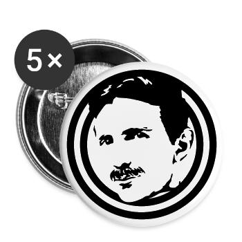Science - Lot de 5 grands badges (56 mm) - blanc - Devant