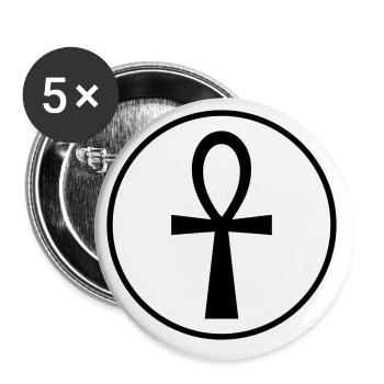 Ankh égyptien symbole de la vie - Lot de 5 grands badges (56 mm) - blanc - Devant