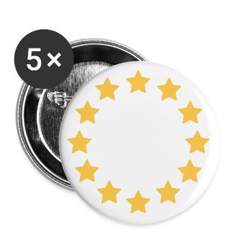 stars europe_g1 - Buttons large 2.2''/56 mm (5-pack) - white - Front