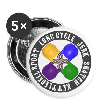 Pure Kettlebell sport - Buttons large 2.2''/56 mm (5-pack) - white - Front