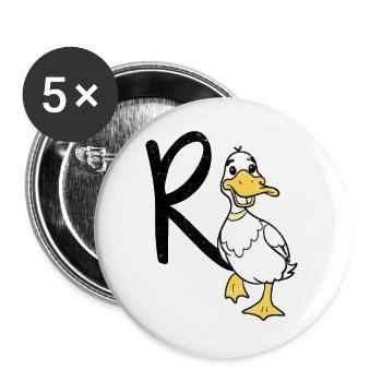 Pension - Retirement - Pensioner - Buttons large 2.2''/56 mm (5-pack) - white - Front
