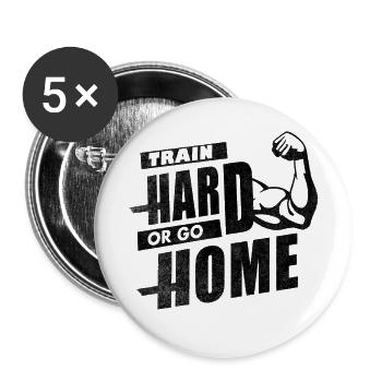 Weight training - muscle building - pumping - Buttons large 2.2''/56 mm (5-pack) - white - Front