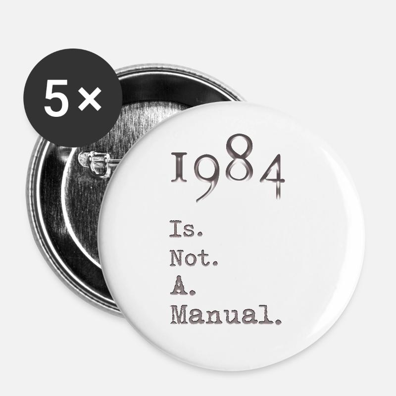 1984 Is. Note. A. Manual. - Buttons large 2.2''/56 mm (5-pack) - white