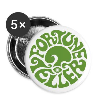 FORTUNE TELLER - green - fortune teller psychedelic - Buttons large 2.2''/56 mm (5-pack) - white - Front