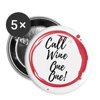Call Wine One One - Buttons groß 56 mm (5er Pack) - Weiß - Vorne