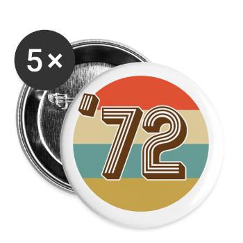 Millésime 1972 Millésime - Lot de 5 grands badges (56 mm) - blanc - Devant