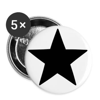 Choisissez votre couleur de conception! Modèle de logo étoile icône - Lot de 5 grands badges (56 mm) - blanc - Devant