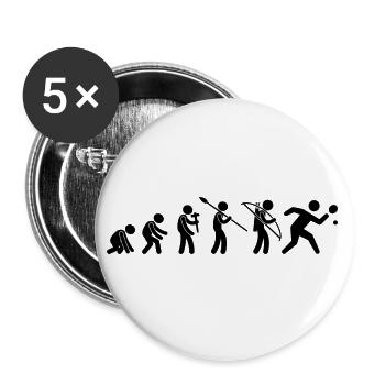 Evolution tennis de table sport ping pong noir - Lot de 5 grands badges (56 mm) - blanc - Devant