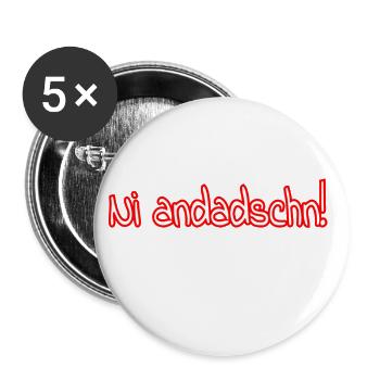 Ni andadschn - Buttons groß 56 mm (5er Pack) - Weiß - Vorne