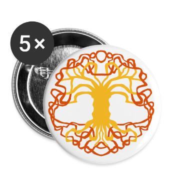 Lebensbaum,Keltisch,Esoterik,Geschenkidee, Symbol - Buttons groß 56 mm (5er Pack) - Weiß - Vorne