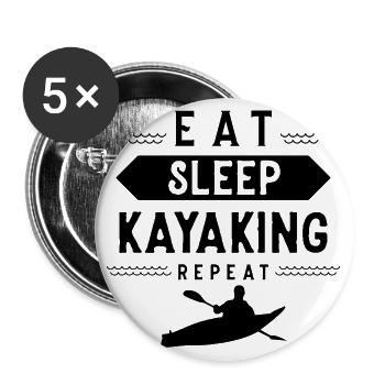 Kayak Kayakkayak Kayak Kayaker Water Sports - Buttons large 2.2''/56 mm (5-pack) - white - Front