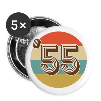 1955 Vintage Millésime - Lot de 5 grands badges (56 mm) - blanc - Devant