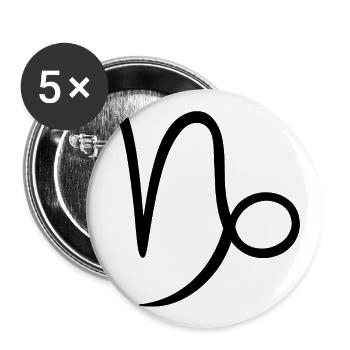 Sternzeichen Steinbock - Buttons groß 56 mm (5er Pack) - Weiß - Vorne