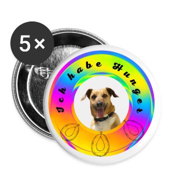 Ich habe Hunger auf Fleisch - Buttons groß 56 mm (5er Pack) - Weiß - Vorne