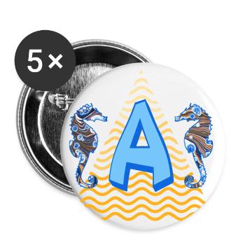 seahorse e 262 a - Buttons large 2.2''/56 mm (5-pack) - white - Front
