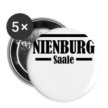 nienburg saale - Buttons groß 56 mm (5er Pack) - Weiß - Vorne